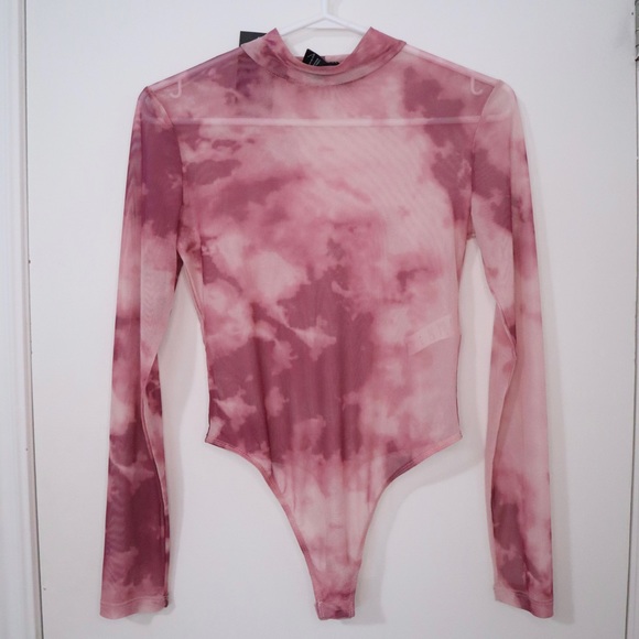 *NWT* Mesh Bodysuit w/ High Neck - Picture 3 of 5